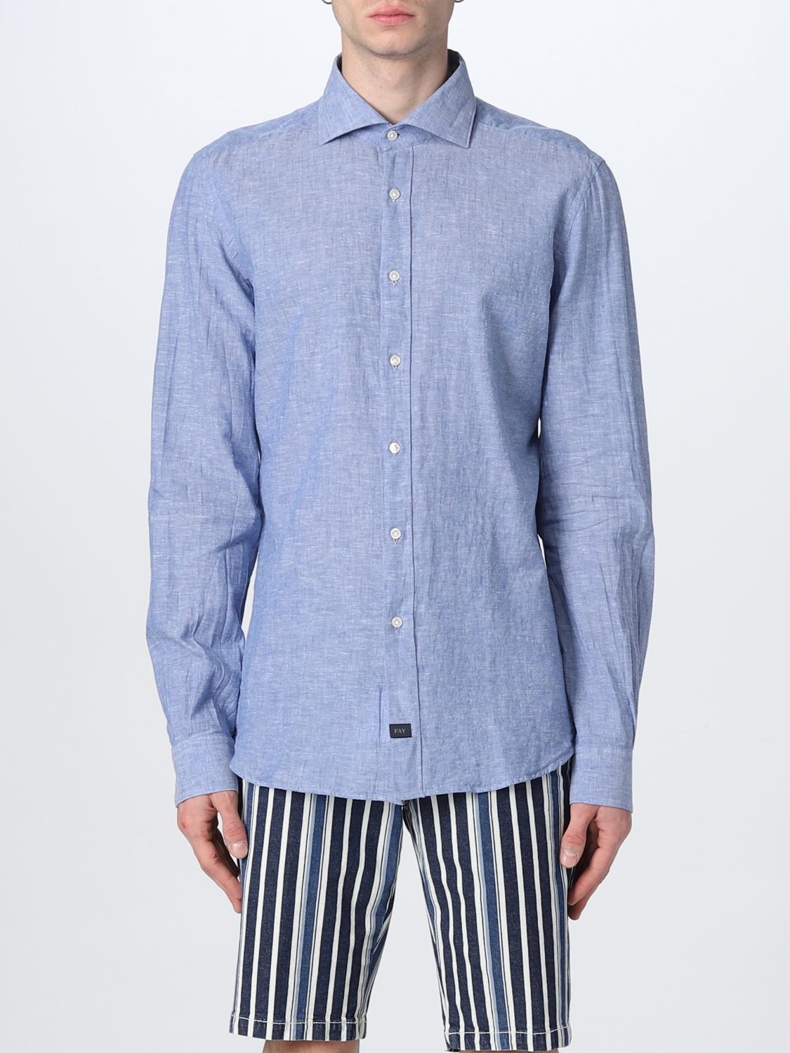 Fay Shirt FAY Men colour Gnawed Blue