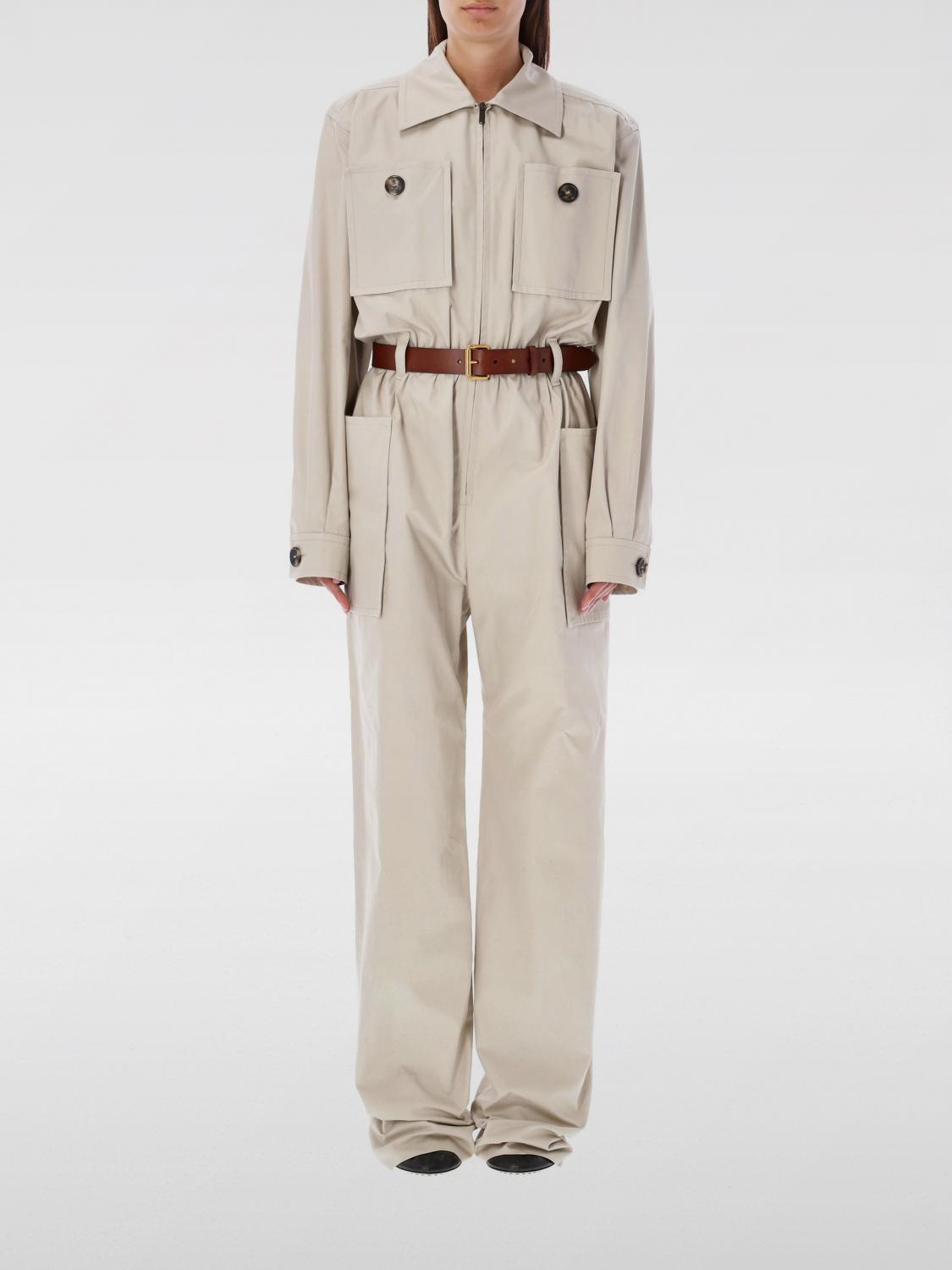 Saint Laurent Jumpsuits SAINT LAURENT Woman color Beige