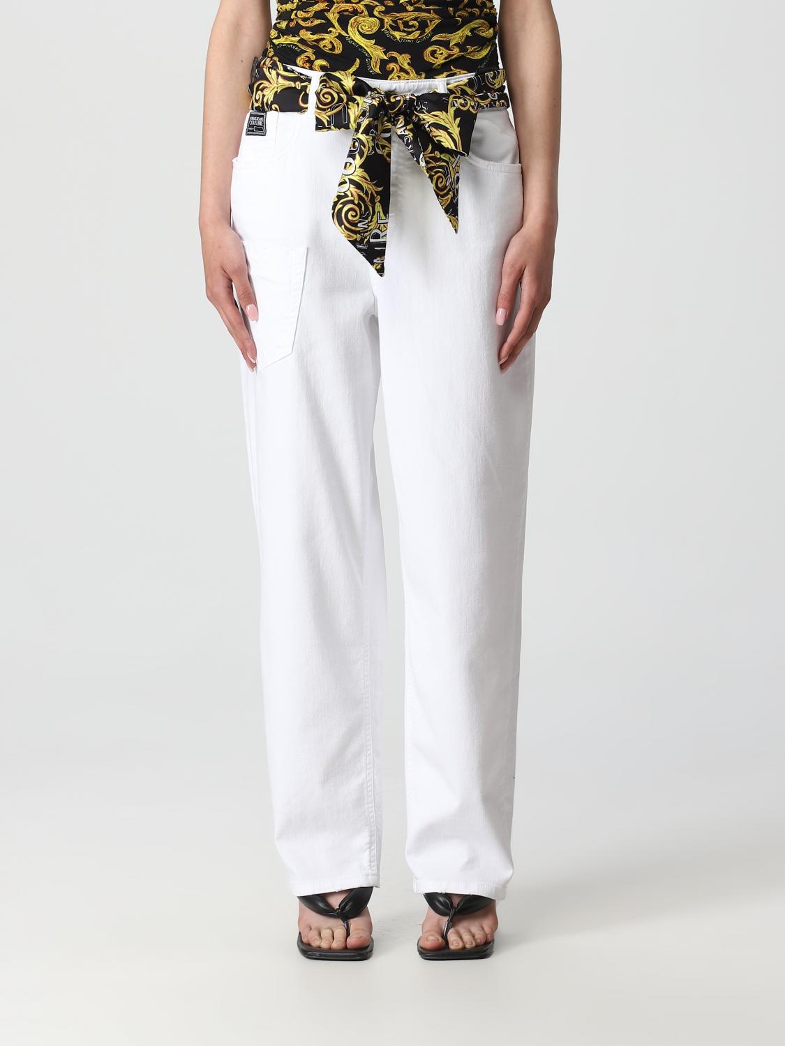 Versace Jeans Couture Trousers VERSACE JEANS COUTURE Woman colour White