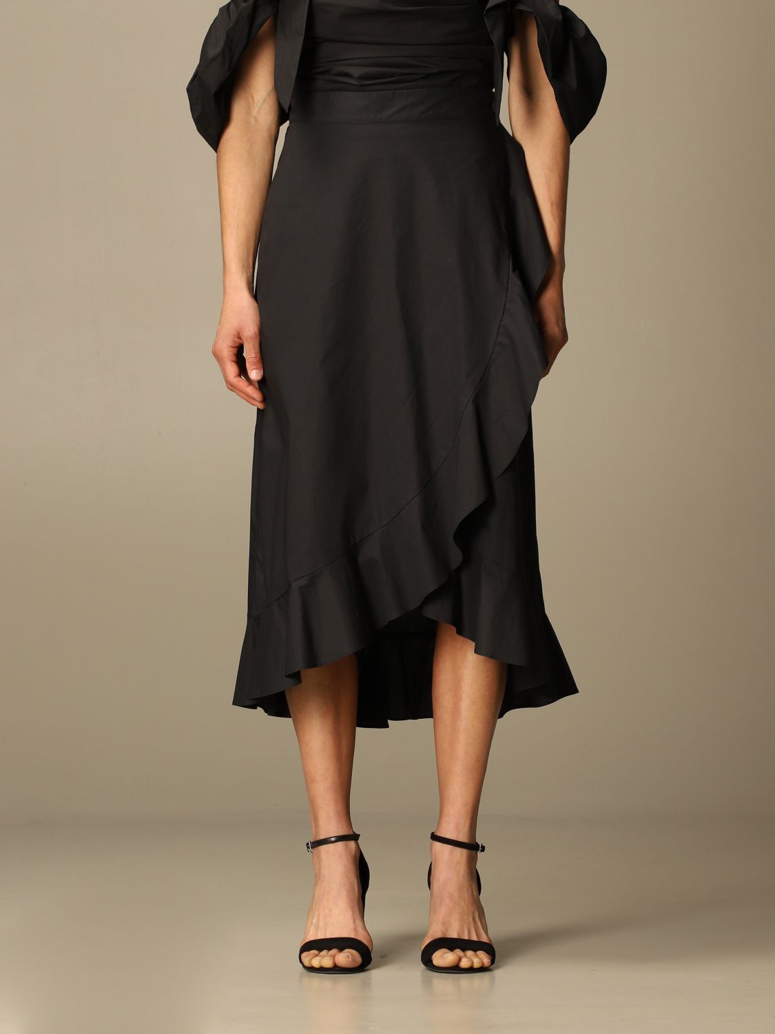 Pinko Pinko wide skirt with rouches