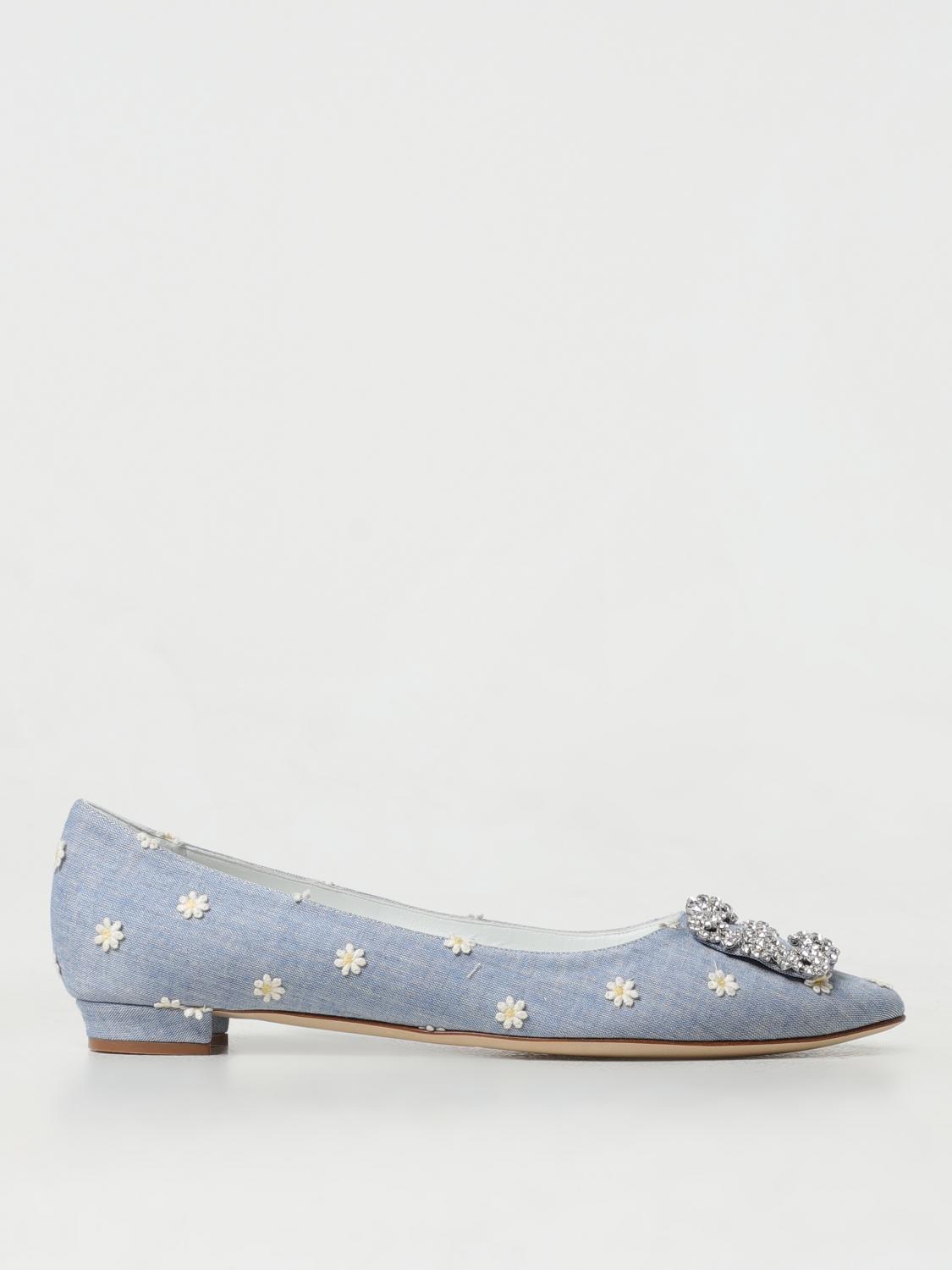 Manolo Blahnik Ballet Flats MANOLO BLAHNIK Woman color Denim