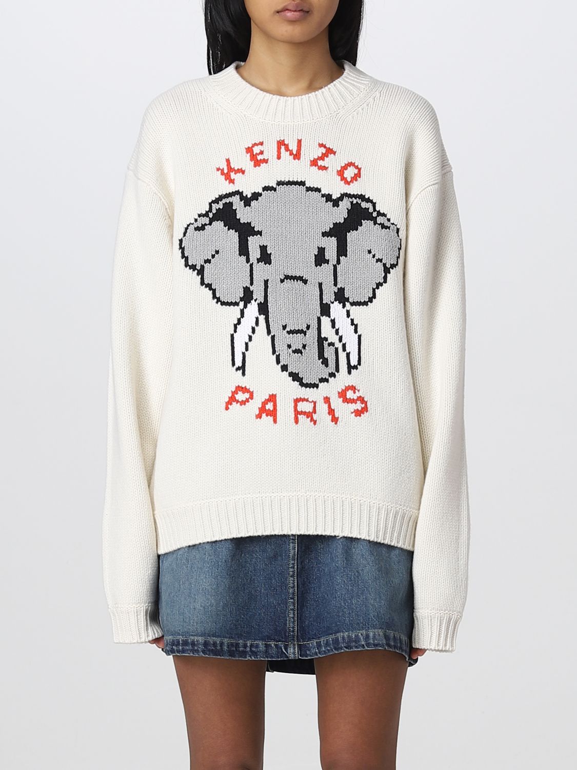 Kenzo Jumper KENZO Woman colour Yellow Cream