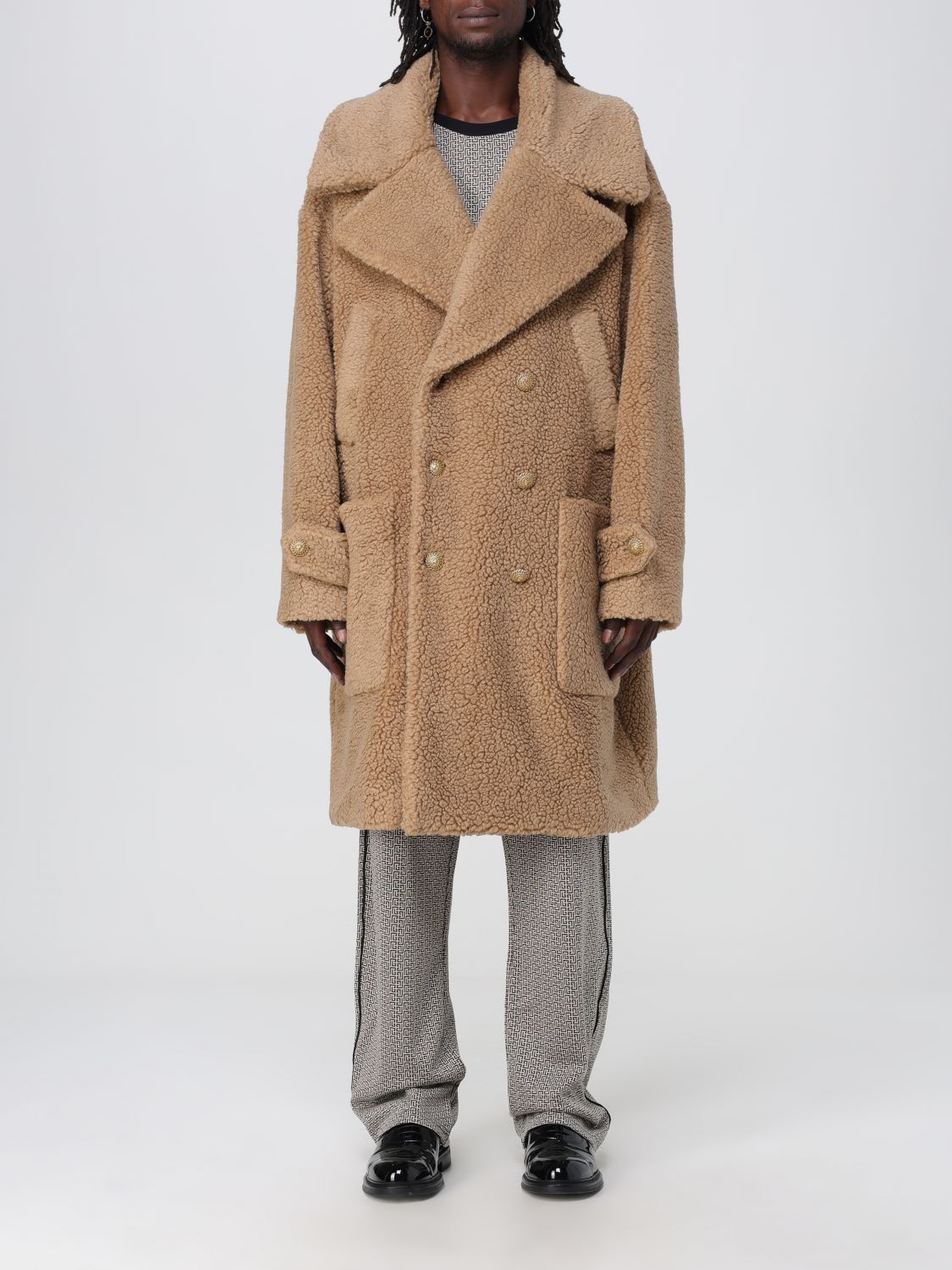 Balmain Coat BALMAIN Men colour Beige