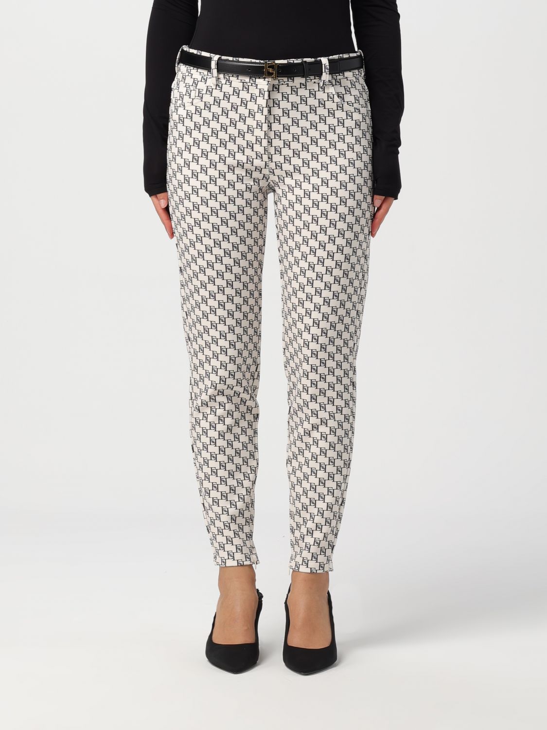 Elisabetta Franchi Trousers ELISABETTA FRANCHI Woman colour White