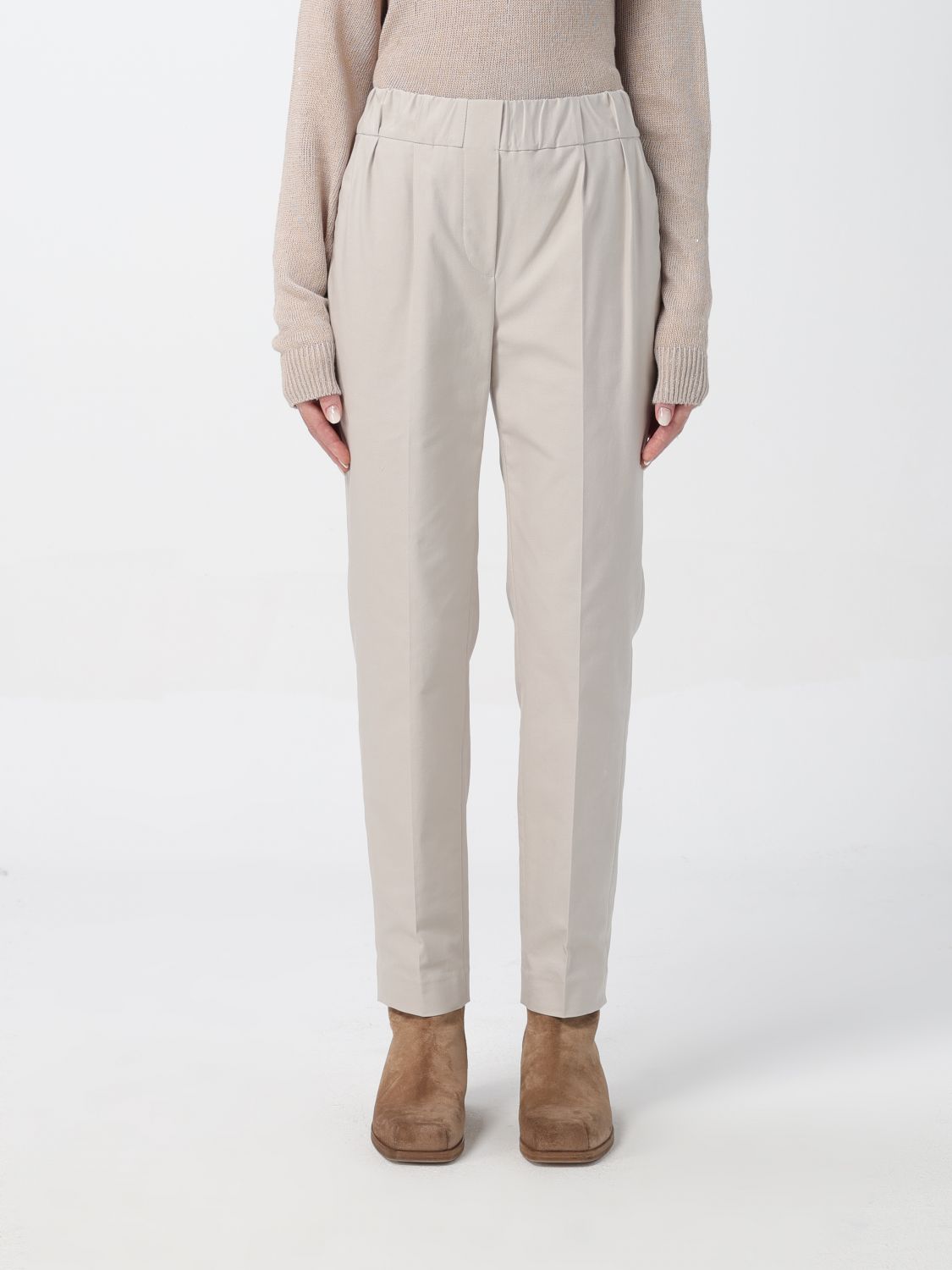 Brunello Cucinelli Trousers BRUNELLO CUCINELLI Woman colour Grey