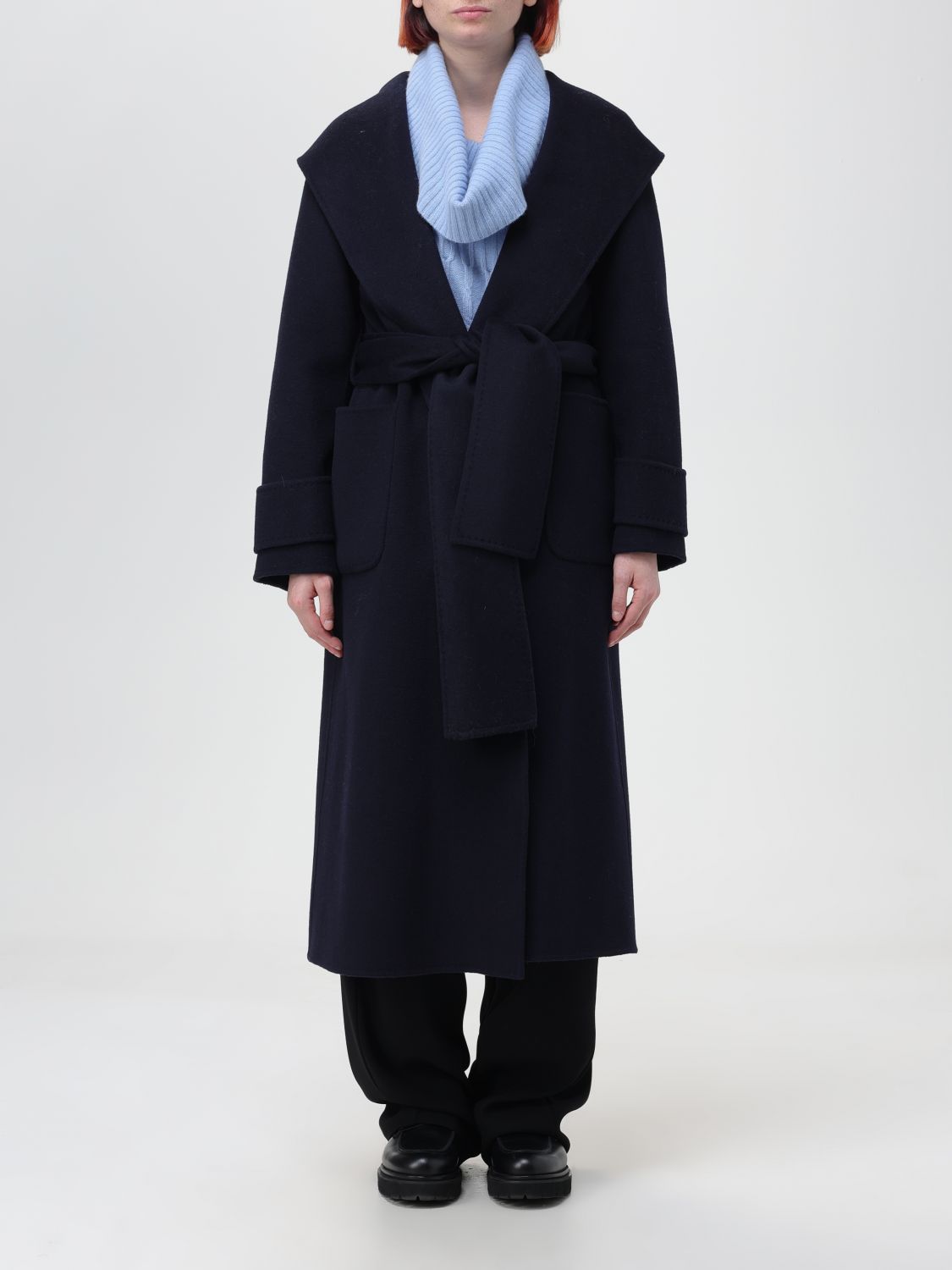 Seventy Coat SEVENTY Woman colour Blue