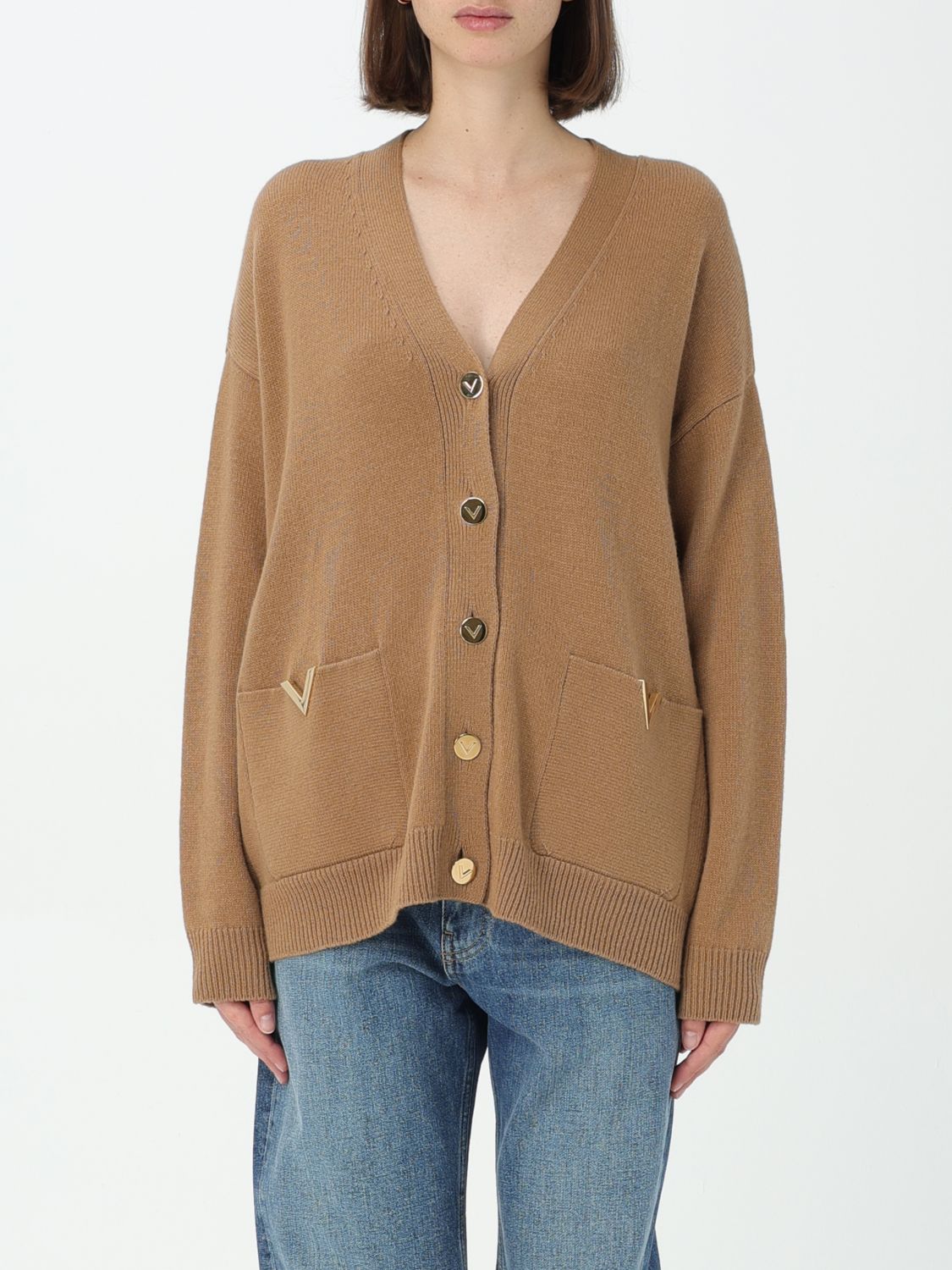 Valentino Cardigan VALENTINO Woman color Beige