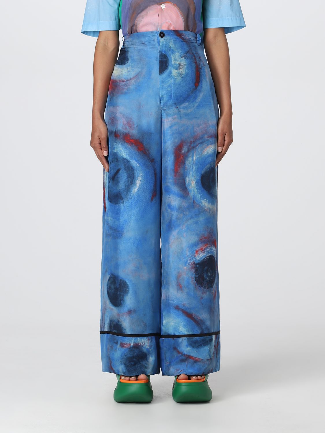 Marni Trousers MARNI Woman colour Gnawed Blue