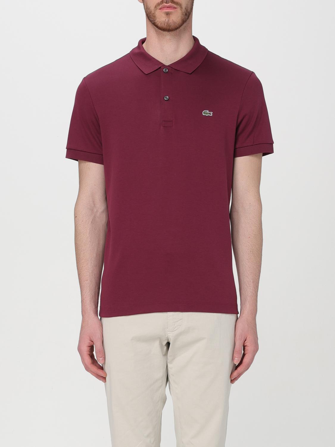 Lacoste Polo Shirt LACOSTE Men colour Red Purple