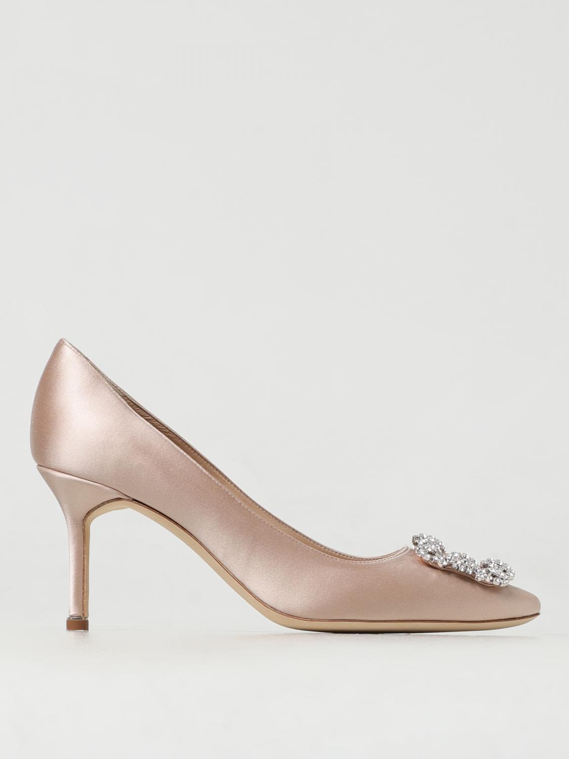 Manolo Blahnik Manolo Blahnik Hangisi pumps in satin with jewel buckle