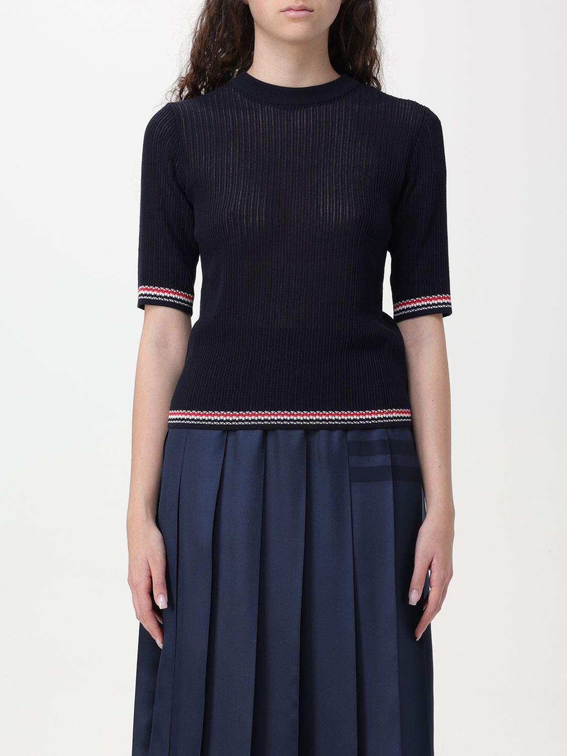 Thom Browne Cardigan THOM BROWNE Woman colour Blue