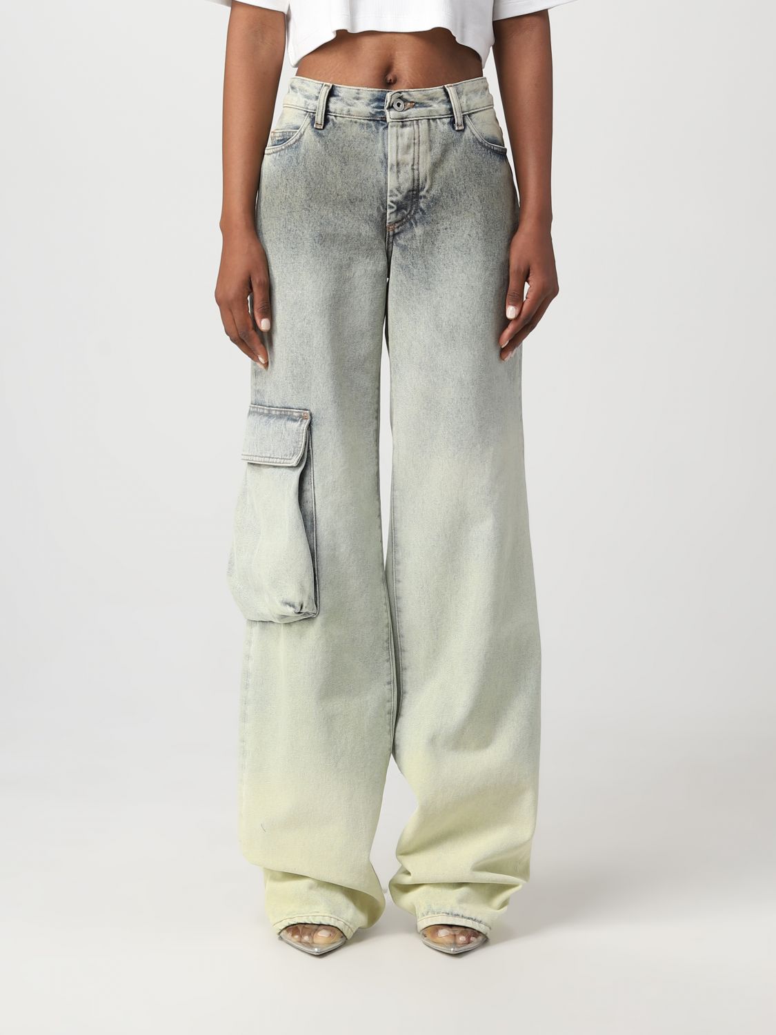 OFF-WHITE Trousers OFF-WHITE Woman colour Mint