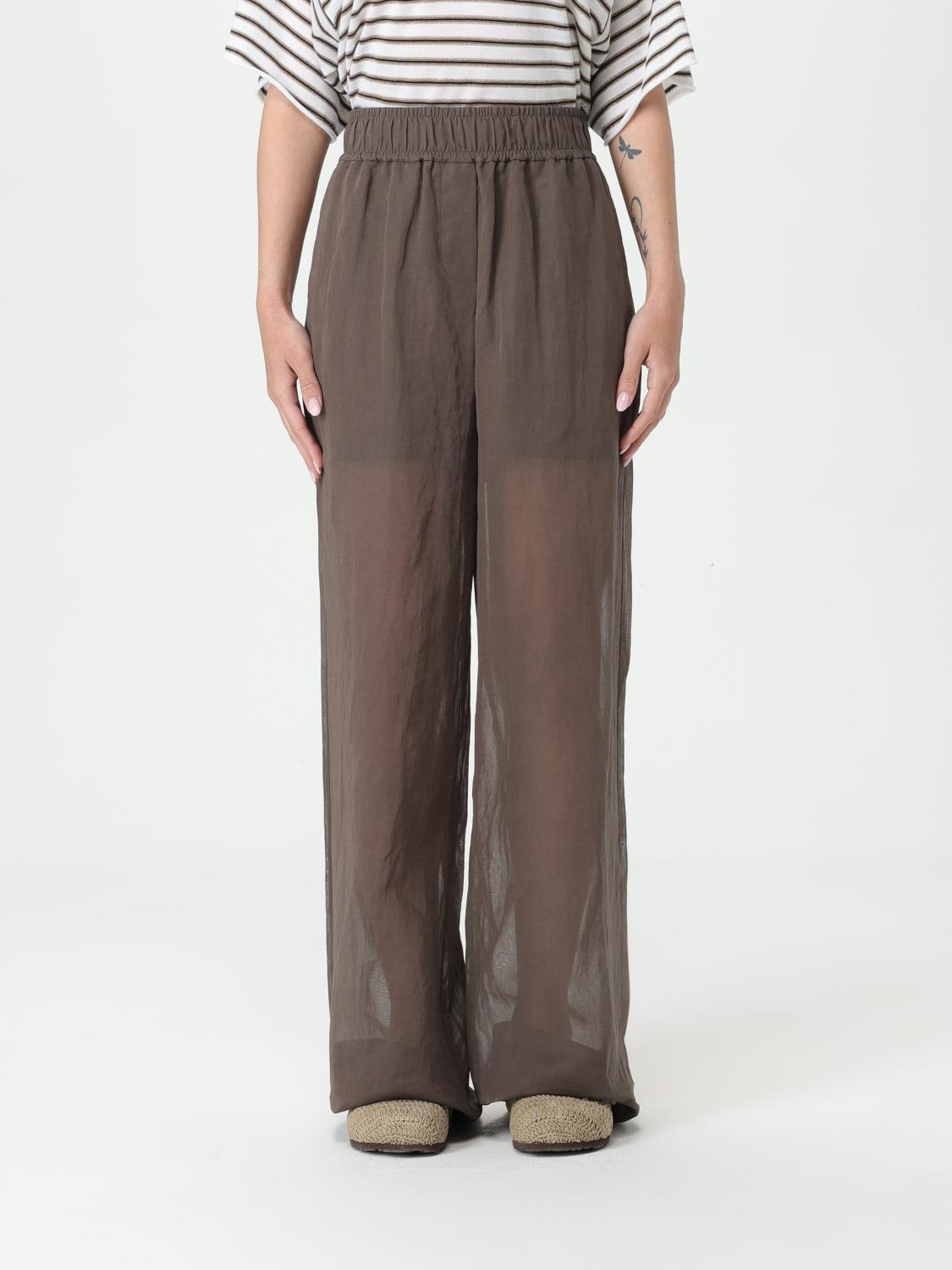 Brunello Cucinelli Pants BRUNELLO CUCINELLI Woman color Brown