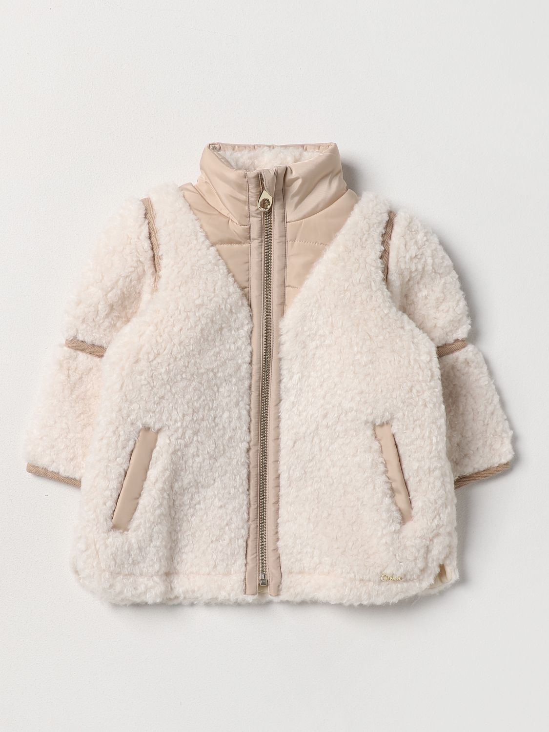 Chloé Coats CHLOÉ Kids colour Yellow Cream