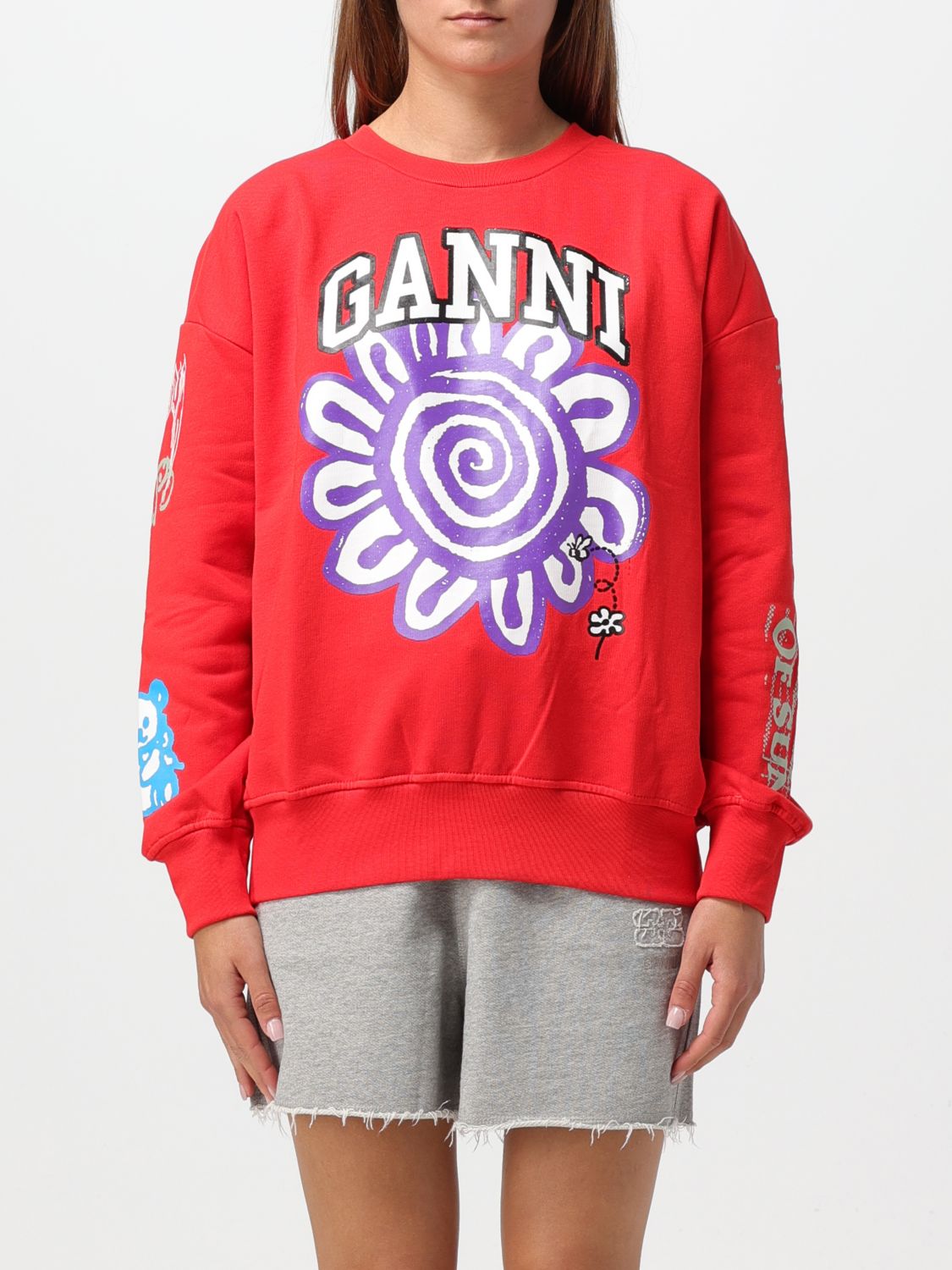 Ganni Sweatshirt GANNI Woman color Red