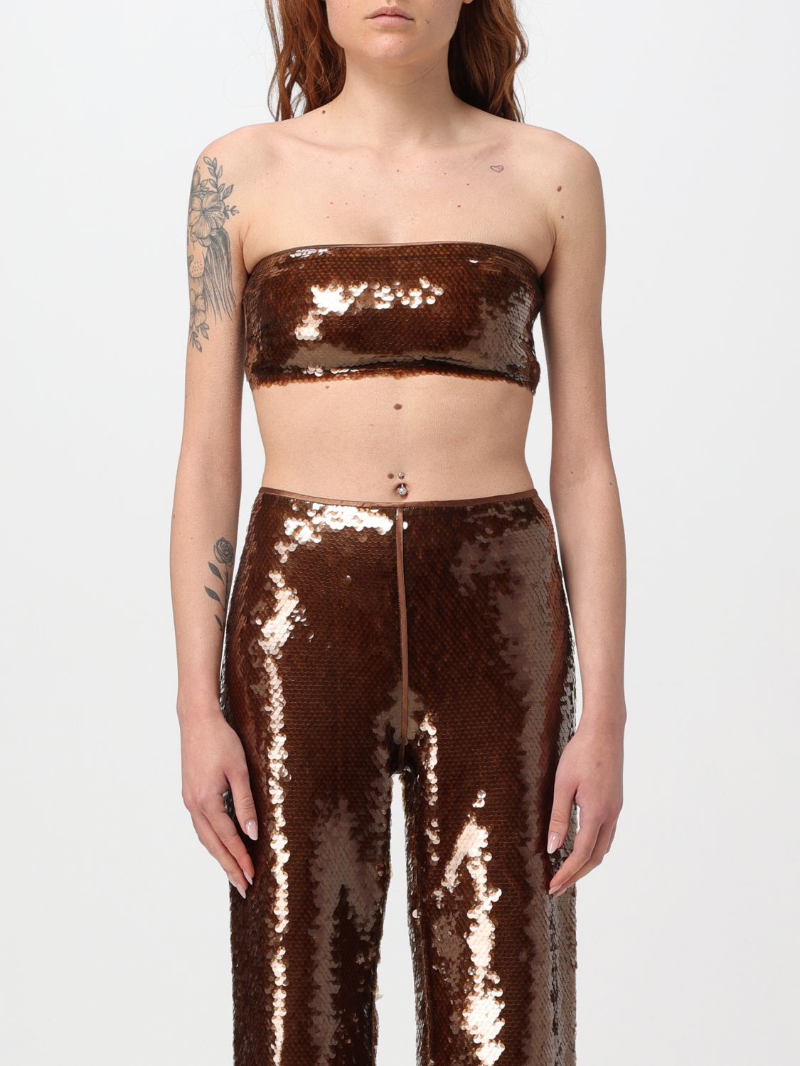 Alberta Ferretti Pants ALBERTA FERRETTI Woman color Brown