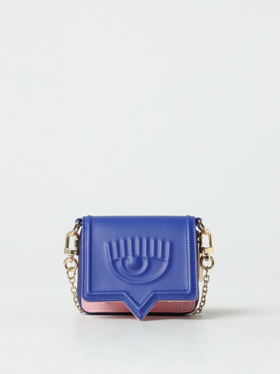 CHIARA FERRAGNI Wallet CHIARA FERRAGNI Woman colour Gnawed Blue