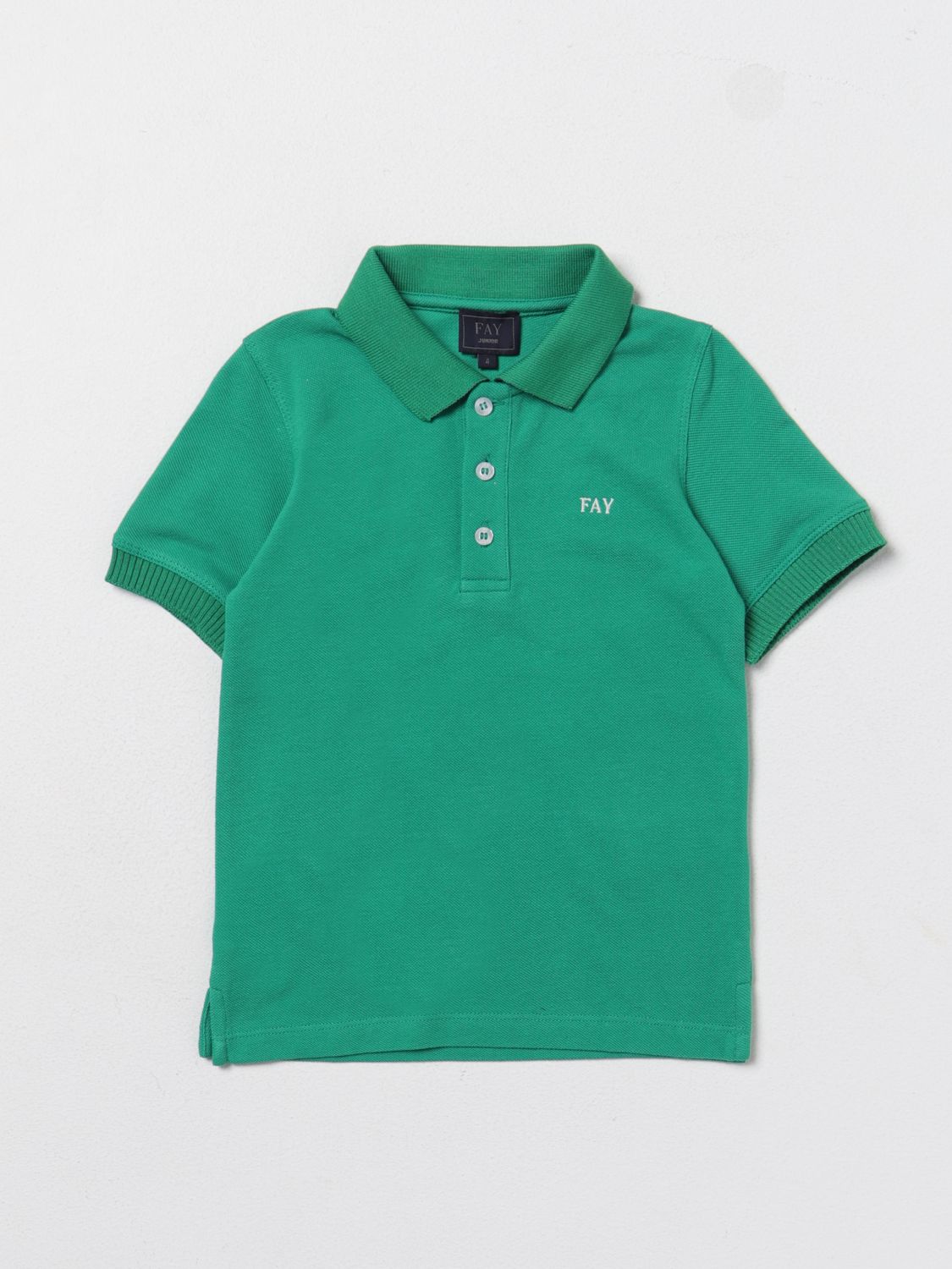 Fay Junior Polo Shirt FAY JUNIOR Kids colour Green