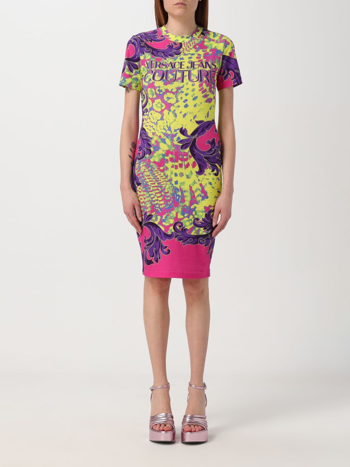 Versace Jeans Couture Dress VERSACE JEANS COUTURE Woman colour Multicolor