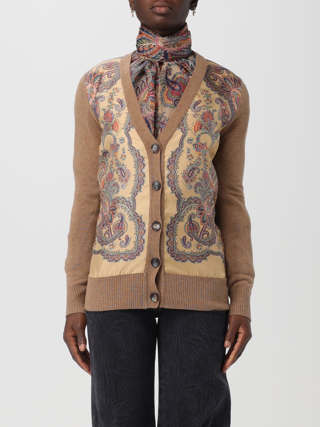 Etro Cardigan ETRO Woman colour Beige