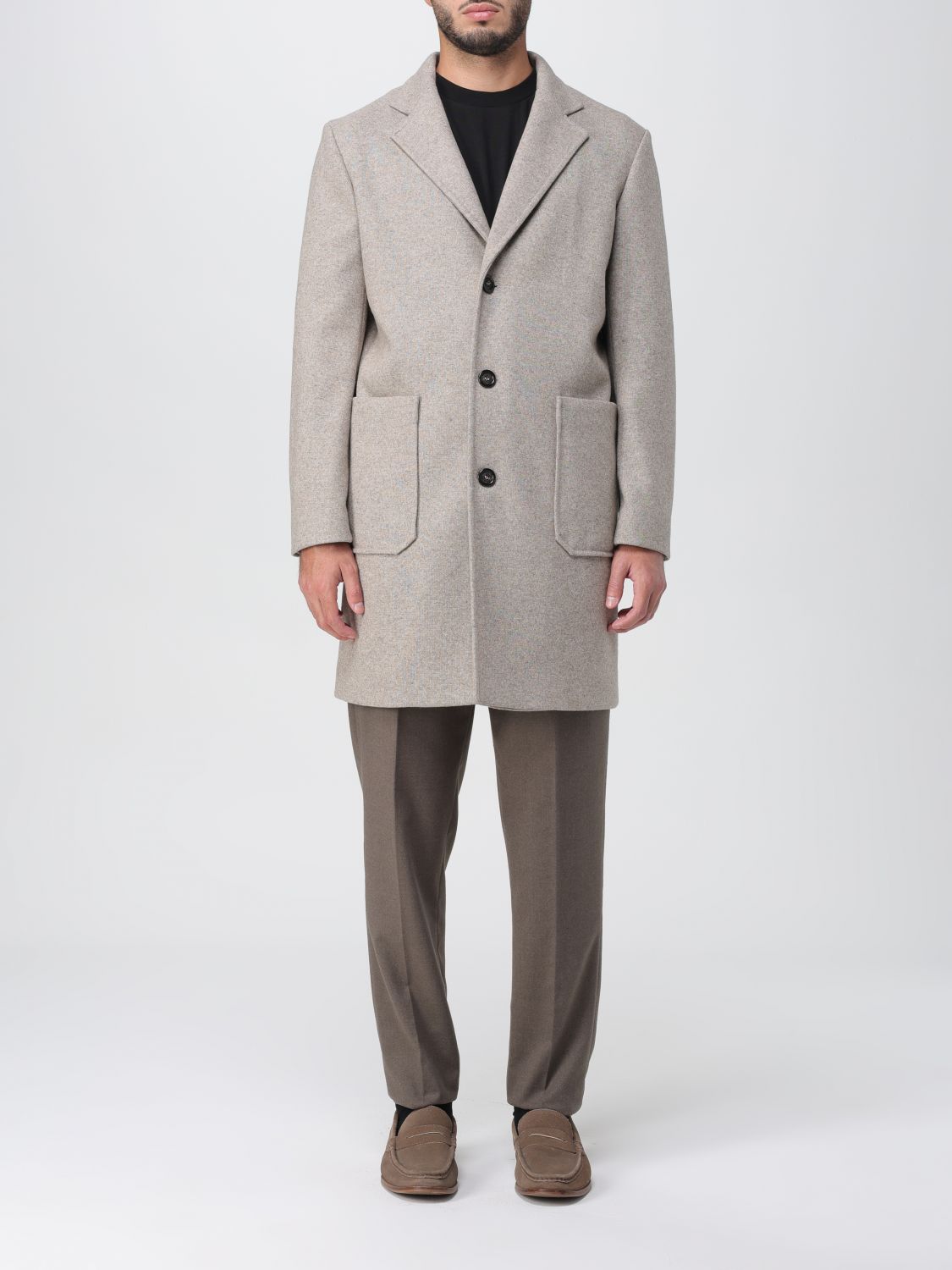 Paolo Pecora Coat PAOLO PECORA Men colour Beige