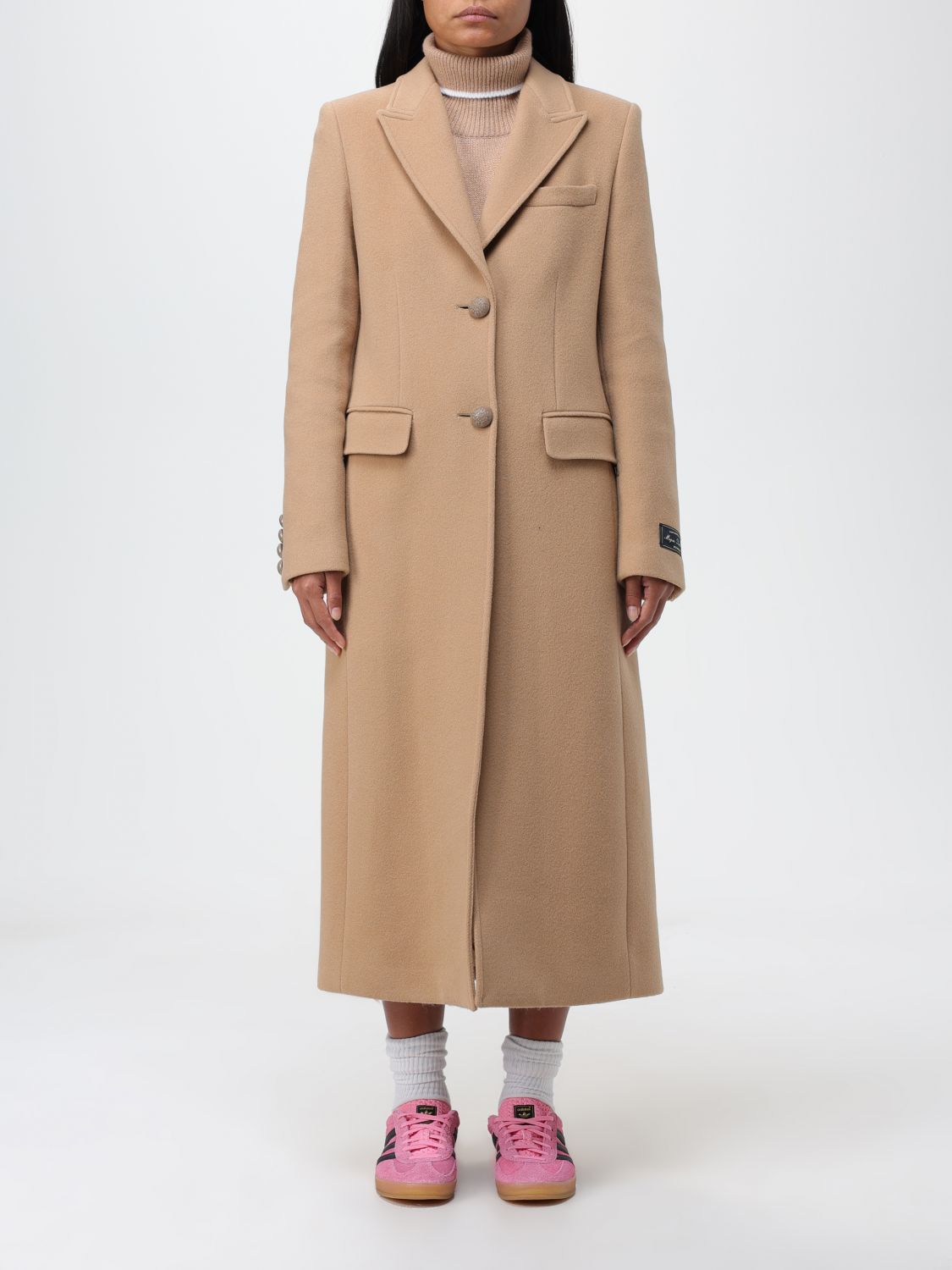 Msgm Coat MSGM Woman colour Beige