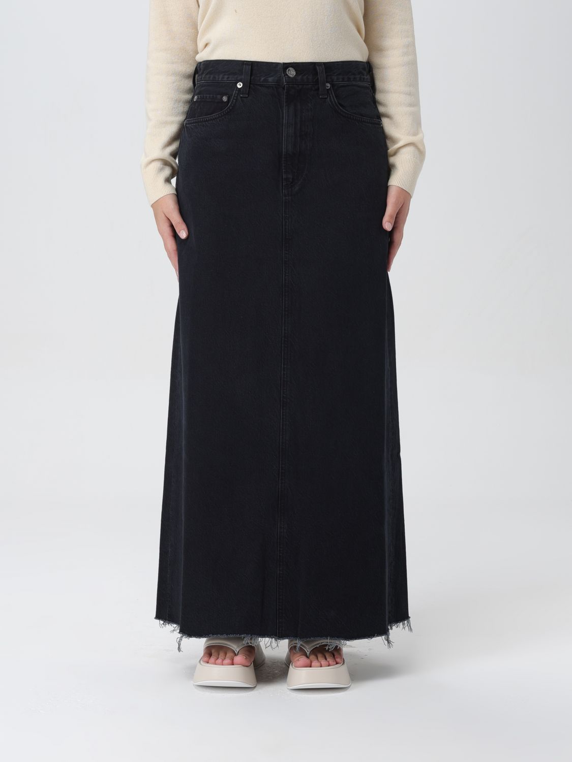 AGOLDE Skirt AGOLDE Woman colour Black