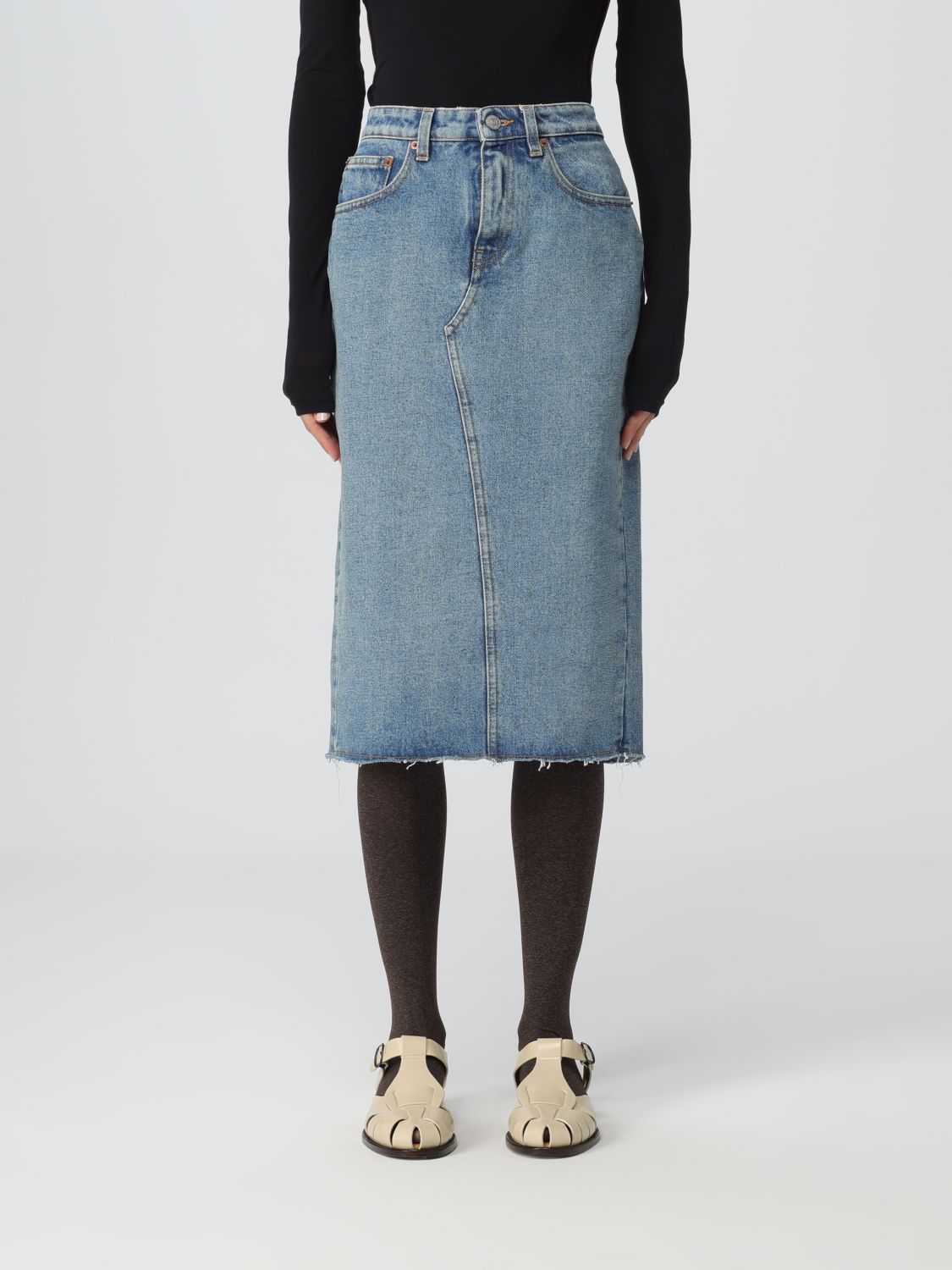 MM6 Maison Margiela Skirt MM6 MAISON MARGIELA Woman colour Denim