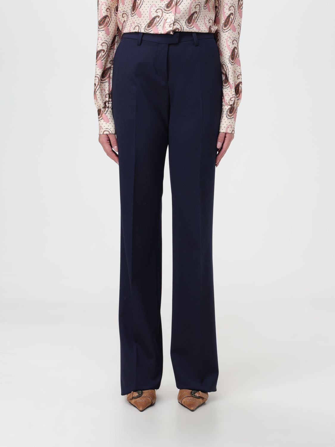 Etro Trousers ETRO Woman colour Navy