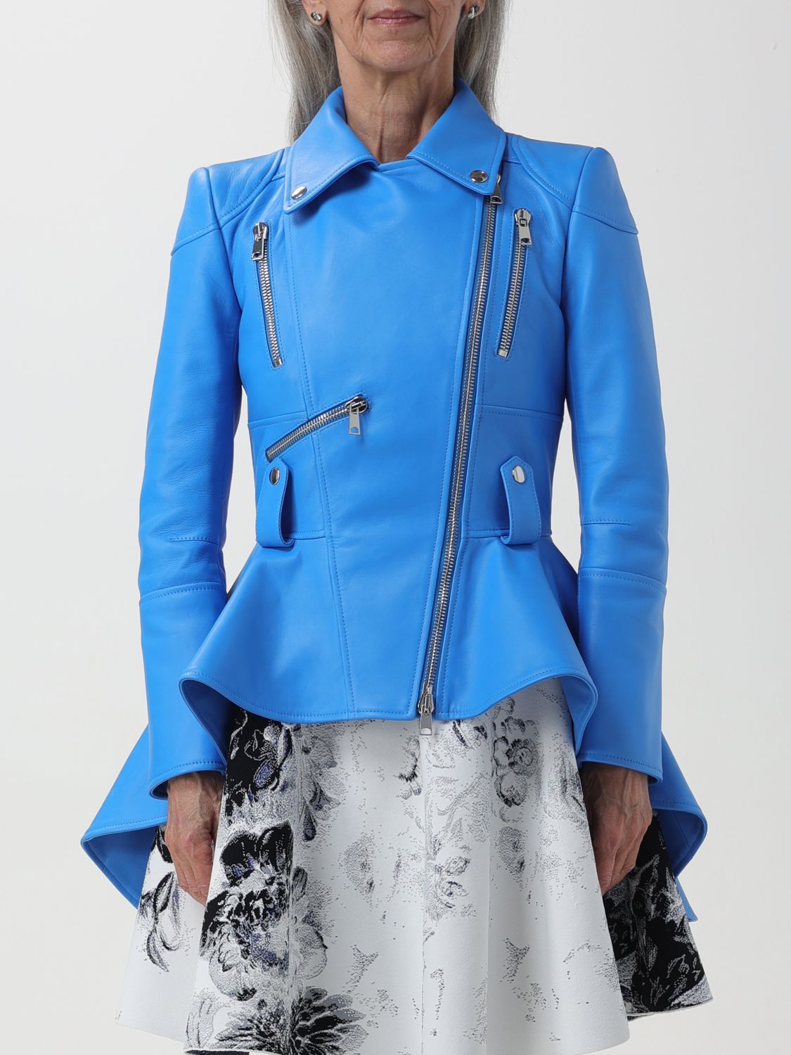 Alexander McQueen Jacket ALEXANDER MCQUEEN Woman colour Blue