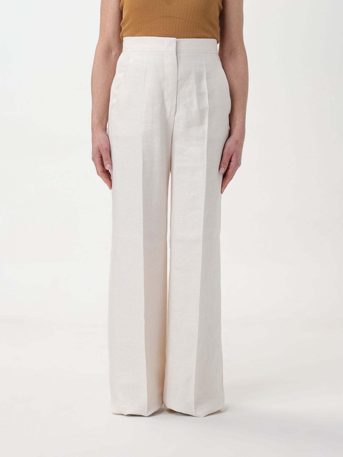 Max Mara Trousers MAX MARA Woman colour White