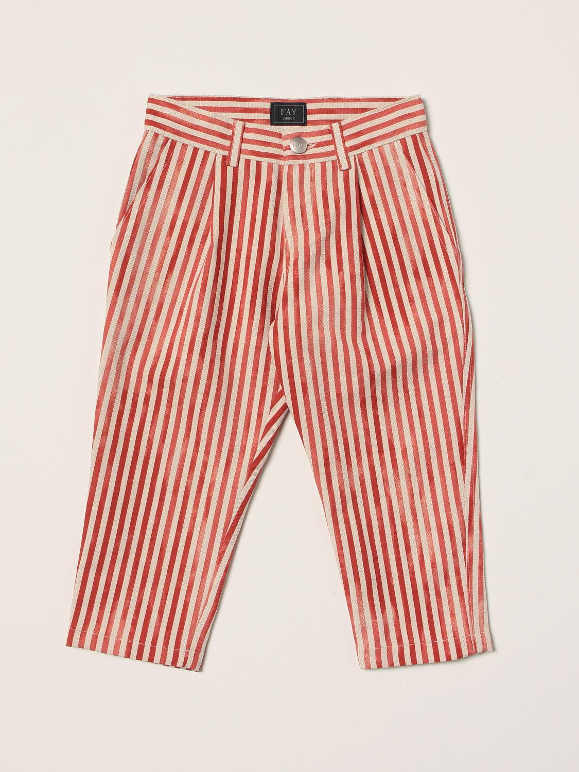 Fay Fay striped trousers in linen and cotton