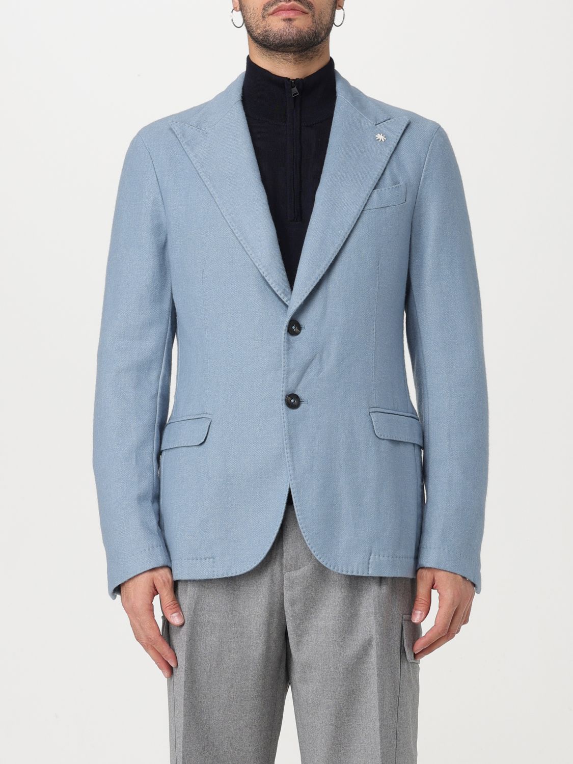 Manuel Ritz Blazer MANUEL RITZ Men colour Gnawed Blue