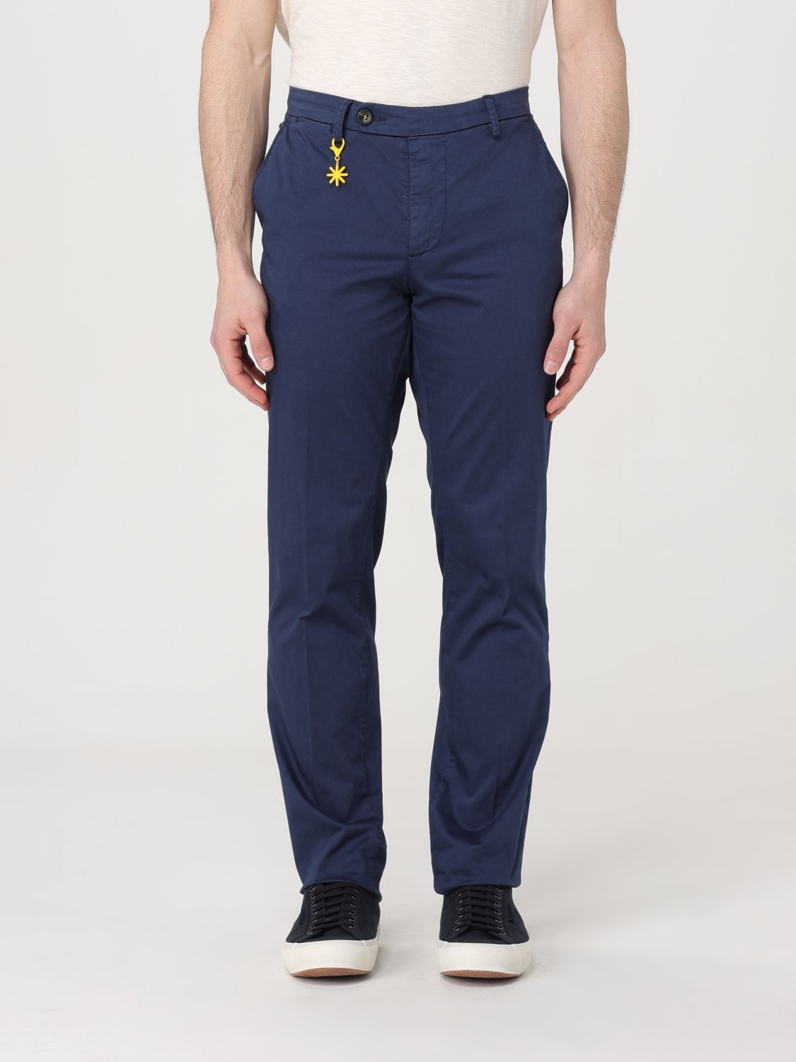 Manuel Ritz Trousers MANUEL RITZ Men colour Blue