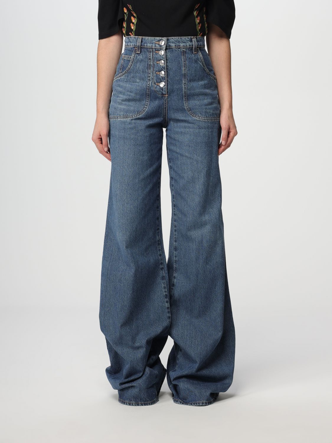 Etro Jeans ETRO Woman colour Denim