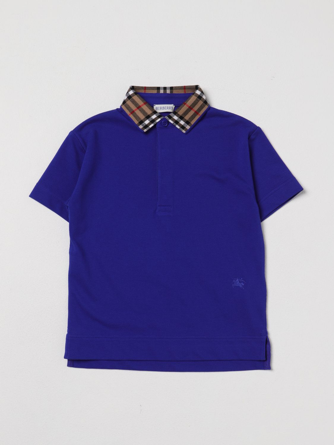 Burberry Kids Polo Shirt BURBERRY KIDS Kids colour Royal Blue