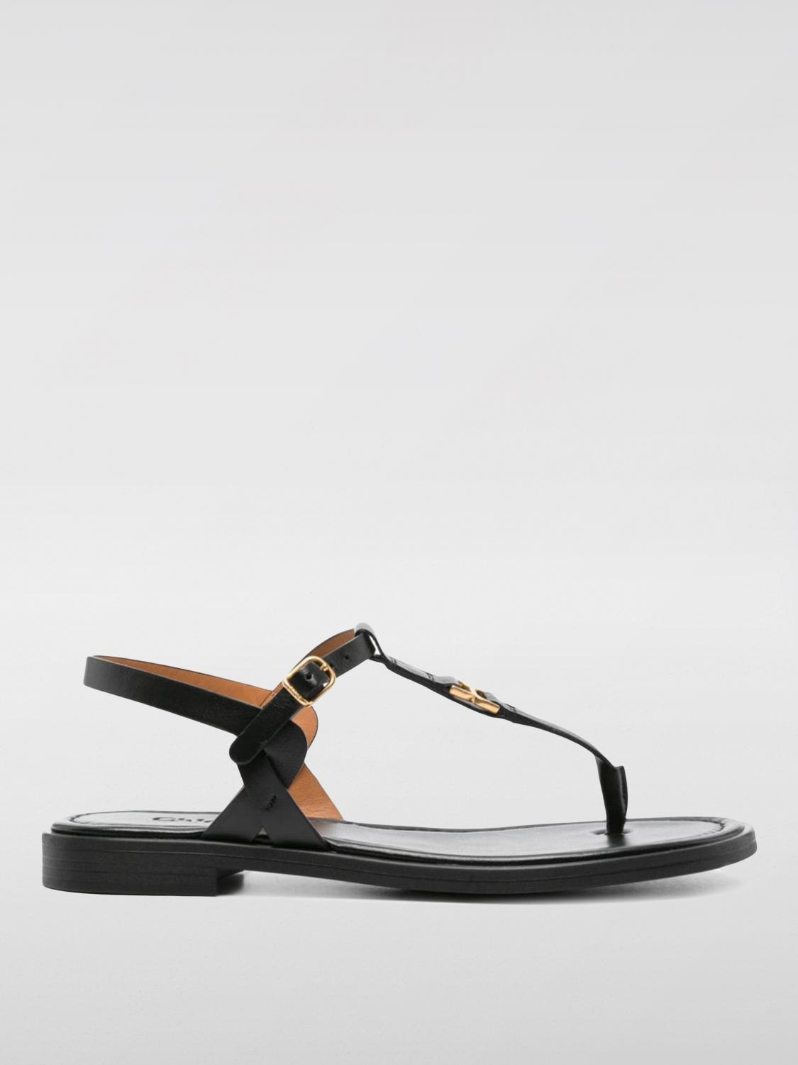 Chloé Flat Sandals CHLOÉ Woman color Black