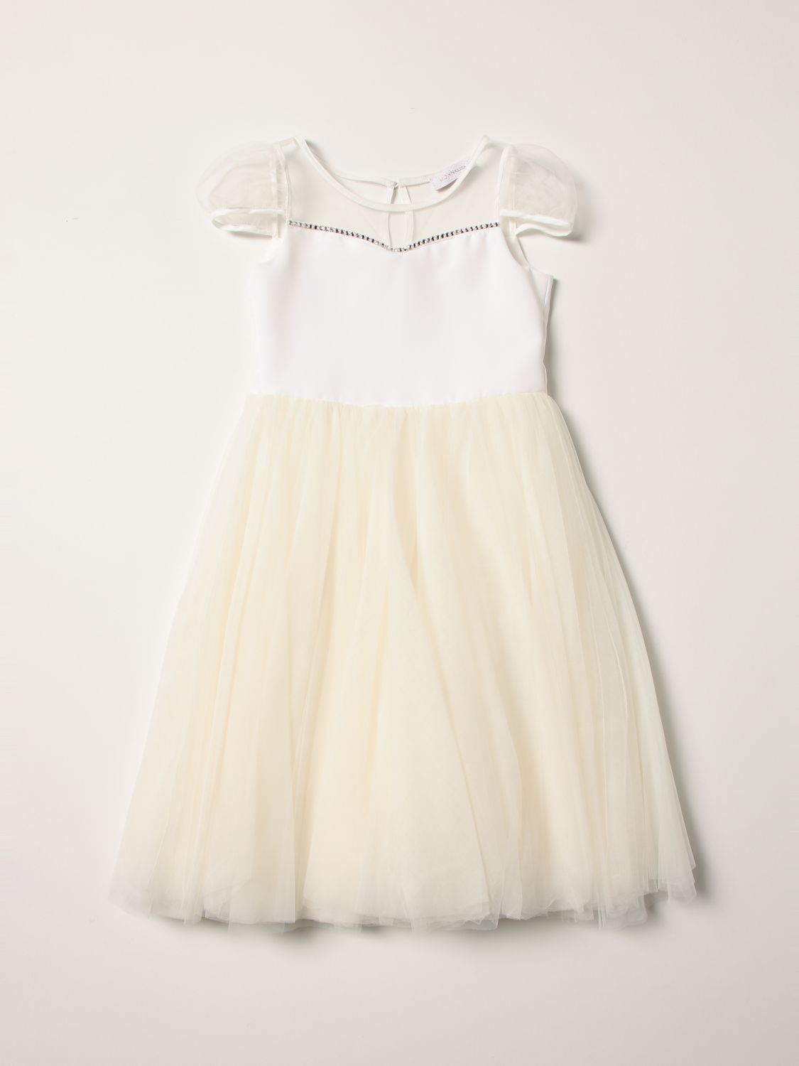 Monnalisa Monnalisa dress in tulle with rhinestones