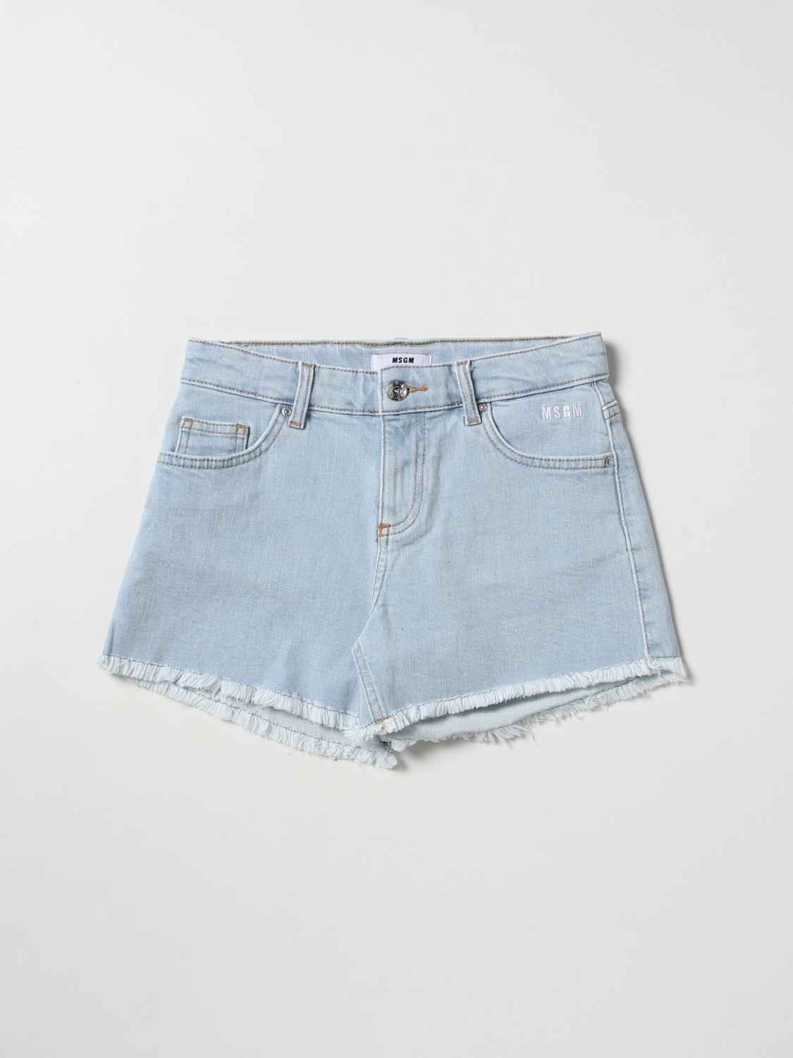 Msgm Kids Short MSGM KIDS Kids colour Denim