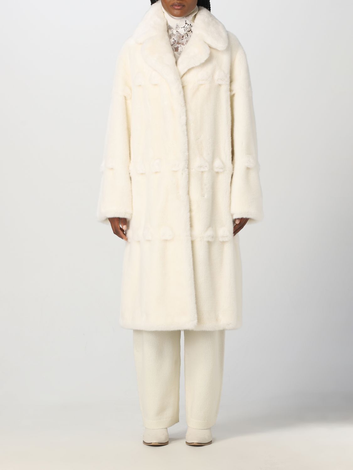 Ermanno Scervino Coat ERMANNO SCERVINO Woman colour White