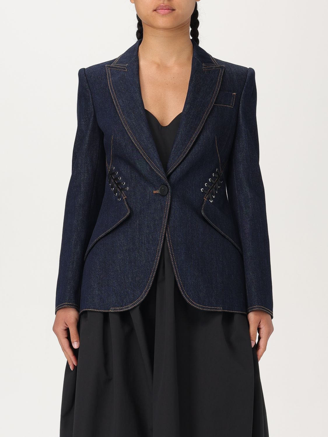 Alexander McQueen Blazer ALEXANDER MCQUEEN Woman color Blue