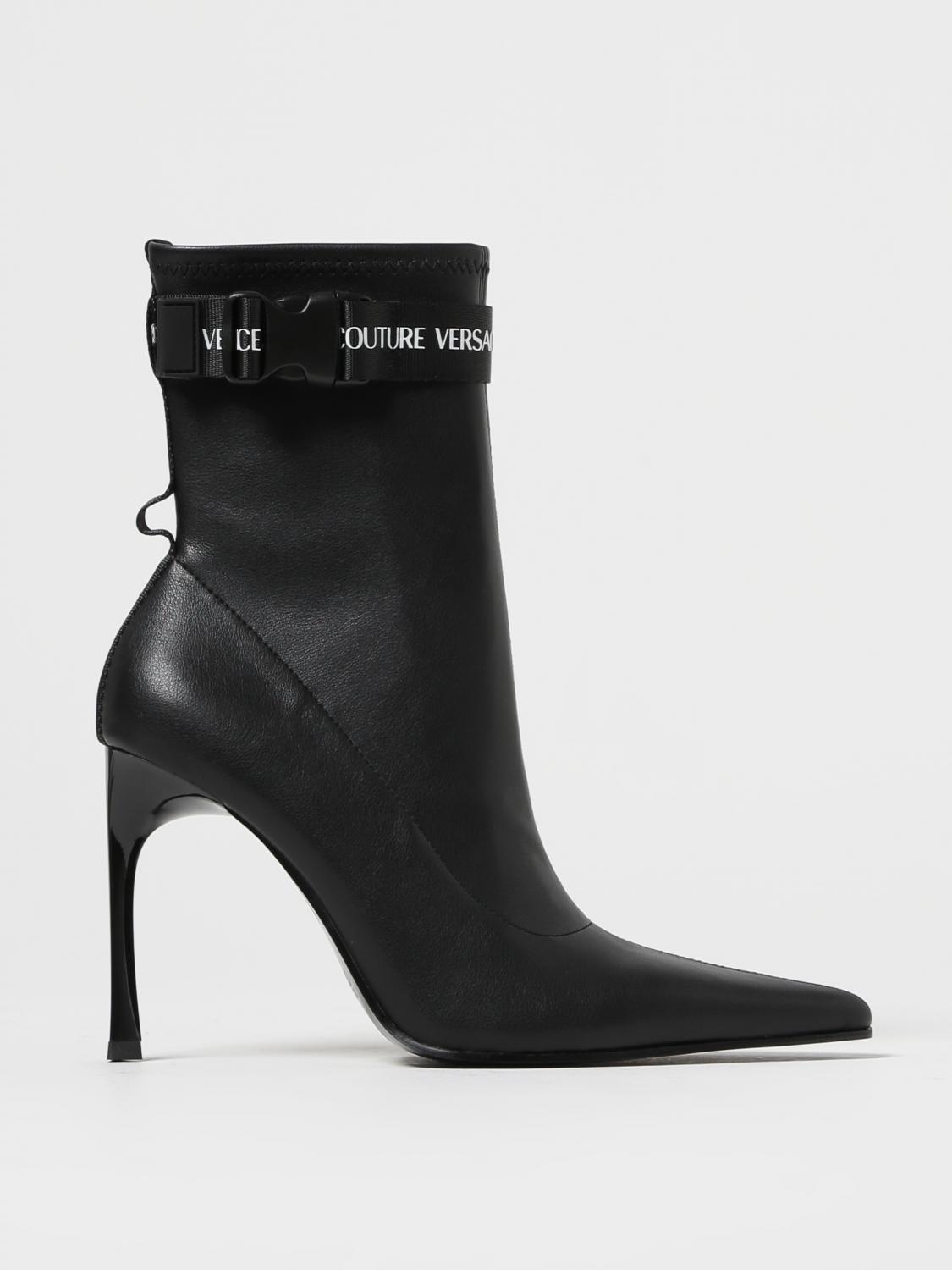 Versace Jeans Couture Flat Ankle Boots VERSACE JEANS COUTURE Woman colour Black