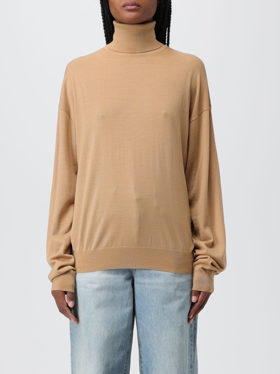 Saint Laurent Jumper SAINT LAURENT Woman colour Camel