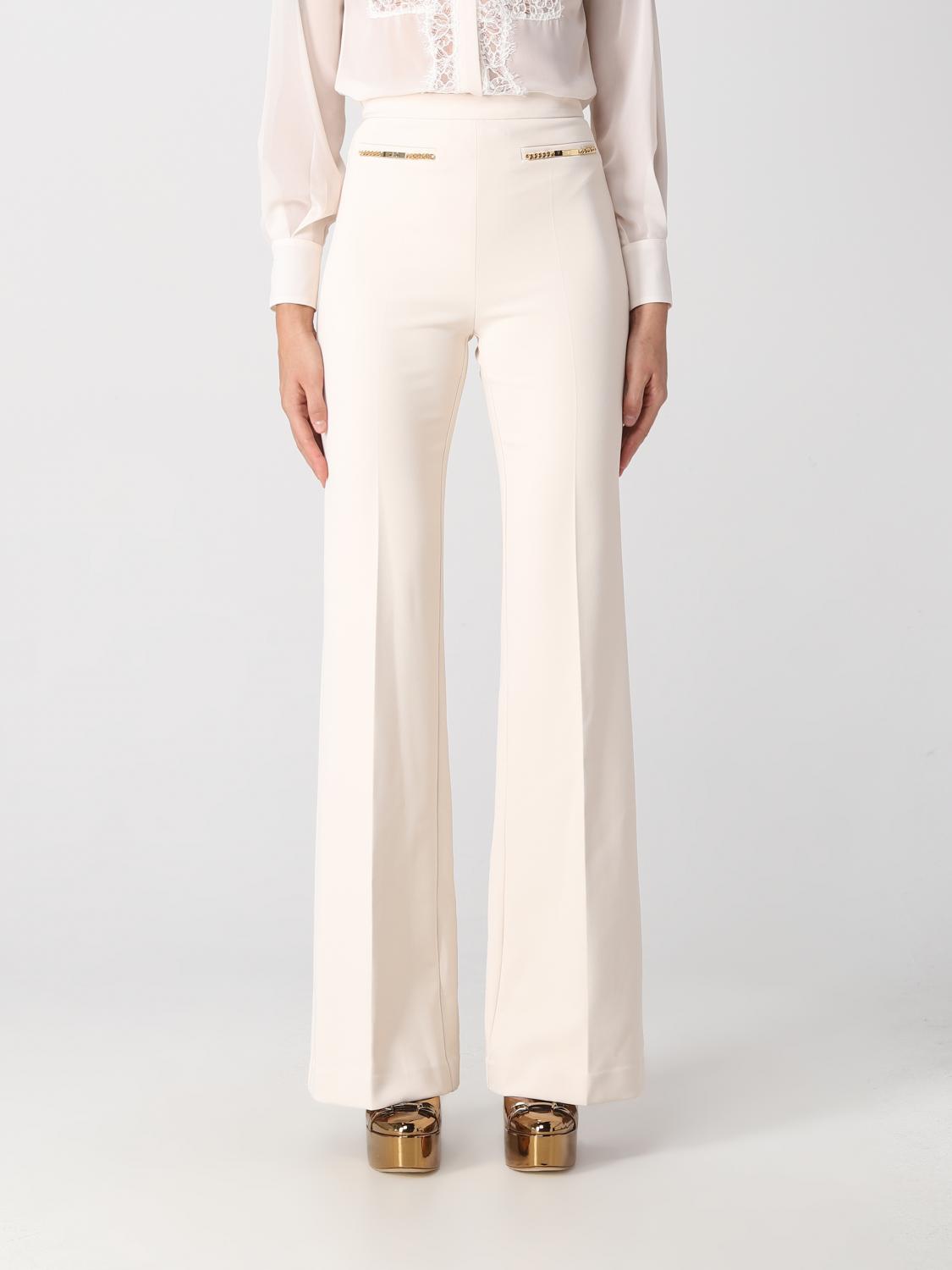 Elisabetta Franchi Trousers ELISABETTA FRANCHI Woman colour Yellow Cream