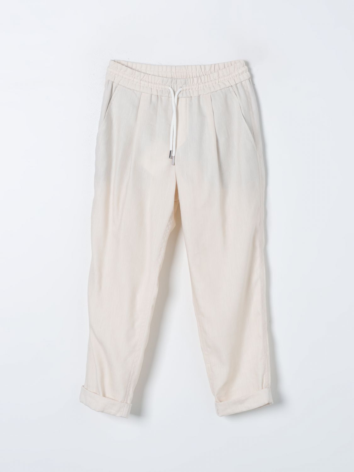 Brunello Cucinelli Trousers BRUNELLO CUCINELLI Kids colour Yellow Cream