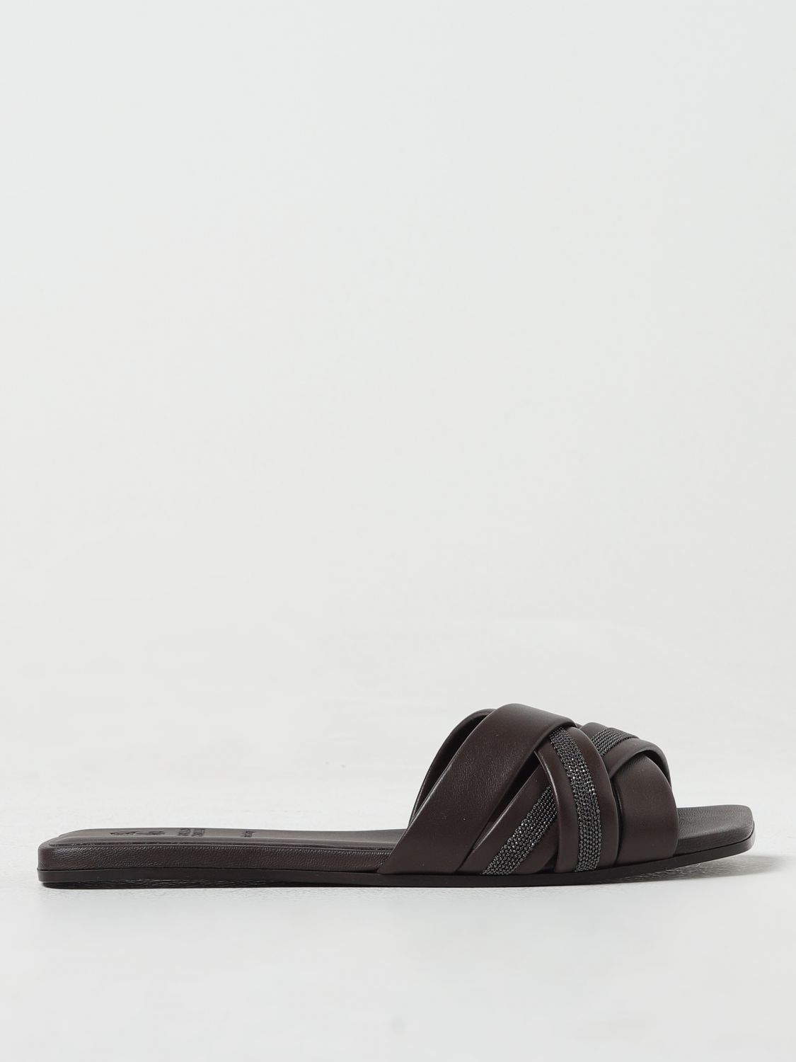 Brunello Cucinelli Flat Sandals BRUNELLO CUCINELLI Woman colour Brown