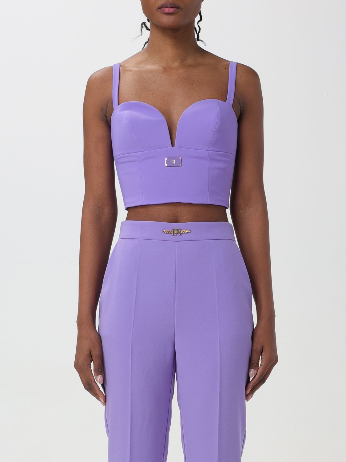 Elisabetta Franchi Top ELISABETTA FRANCHI Woman colour Violet