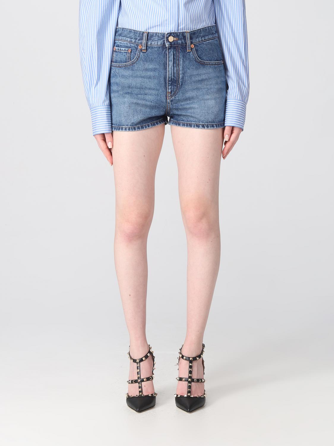 Valentino Short VALENTINO Woman colour Denim