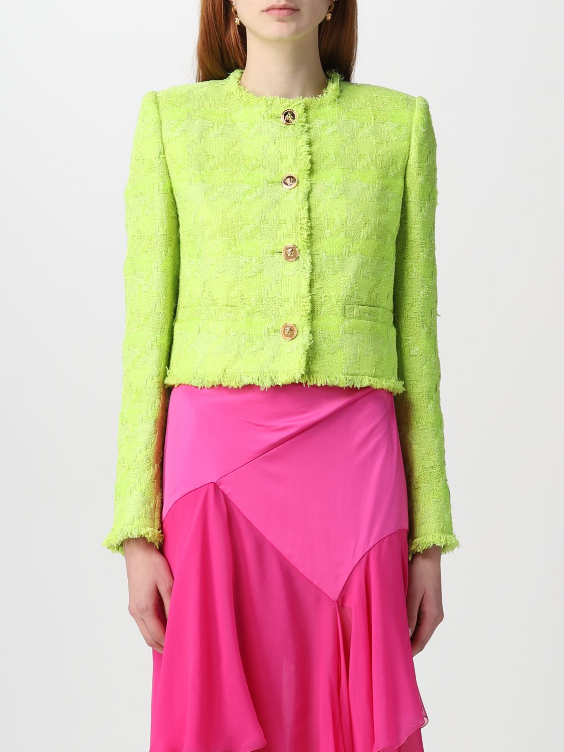 Versace Jacket VERSACE Woman colour Lime