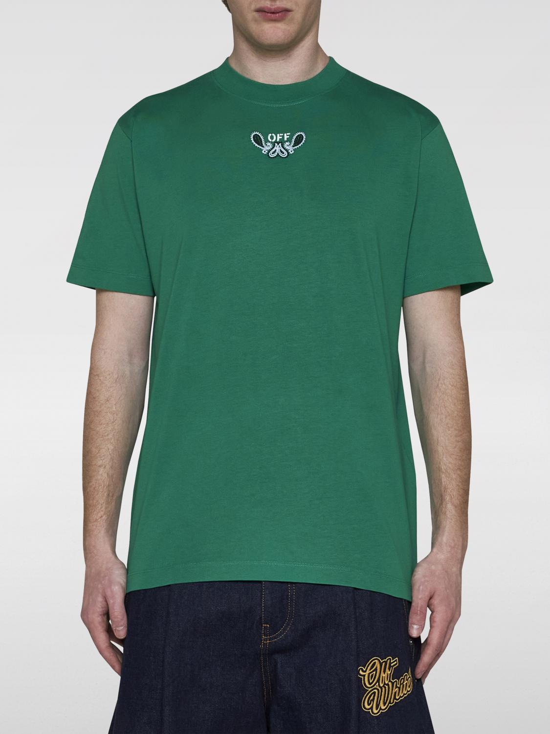 OFF-WHITE T-Shirt OFF-WHITE Men color Green